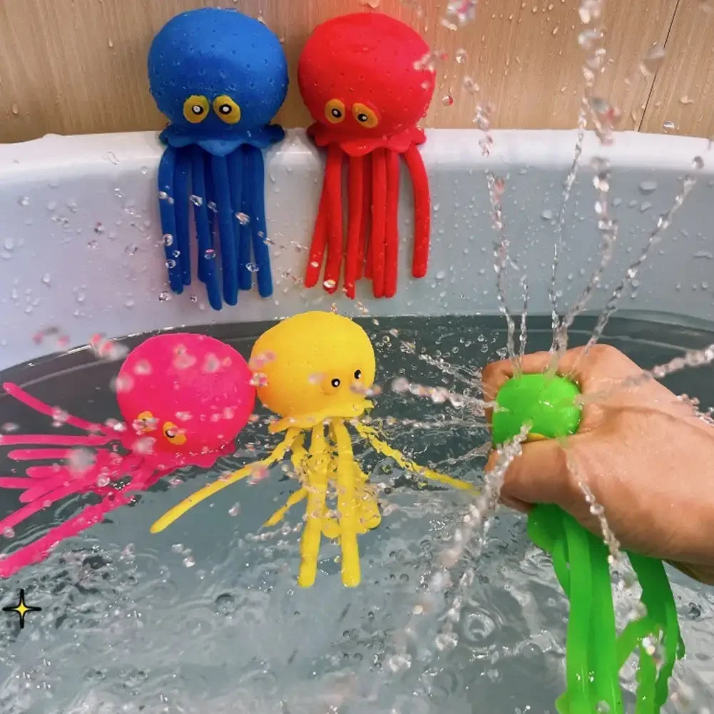 Baby Bath Sponge Octopus Toy – Water Absorbing Squeeze Stress Relief Toy