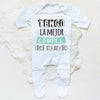 I Have The Best Grandmother in The World Letter Print Baby Sleepsuit – Long Sleeve Casual Soft Infant Romper, Round Neck Jumpsuit