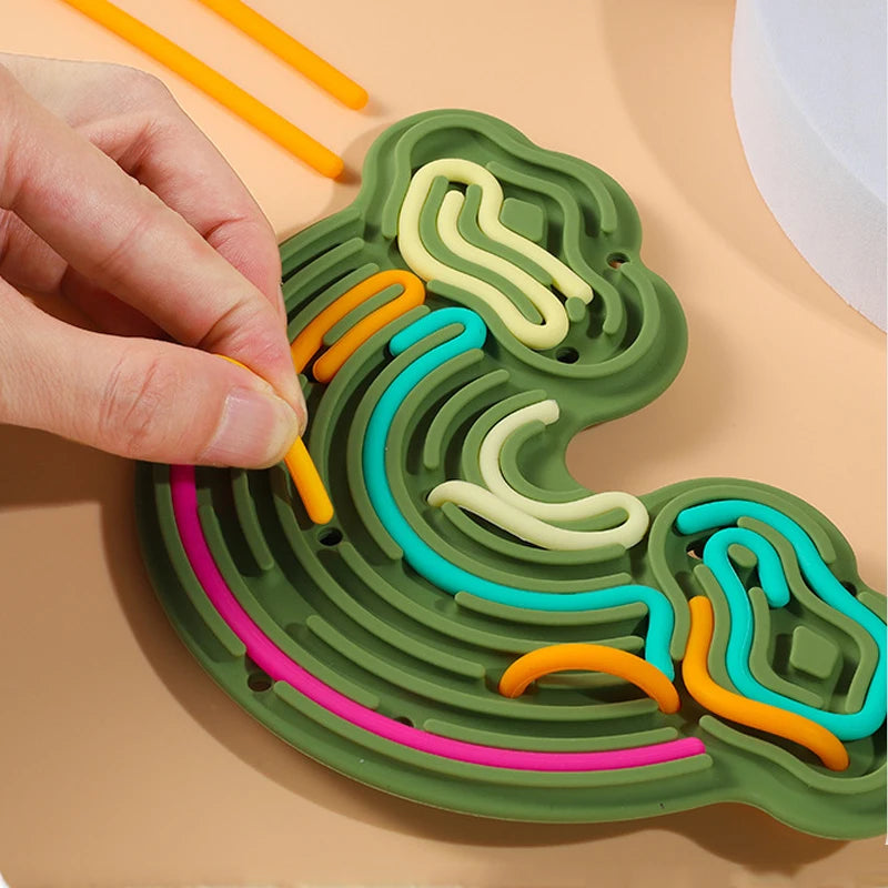 Creative Rainbow Clouds Silicone Sensory Activity Board – Double-Sided Busy Board for Color Training, Fine Motor Skills, and Fun Play