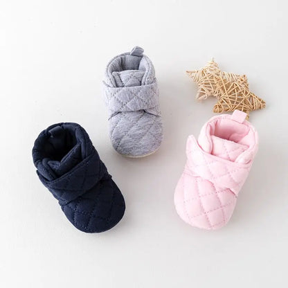 Baby Winter Soft Cotton Indoor Newborn Toddler Prewalking Sneaker for 0-9-18 Months Baby Girls and Boys