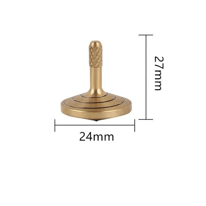 Metal Brass Gyroscope Spinning Top Fidget Toy (Mini Desktop Spinner, 1.5 in)