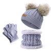 Kids’ Winter Hat, Scarf & Gloves Set – Warm Knitted Beanie & Neck Warmer for Boys & Girls (Ages 1-8)
