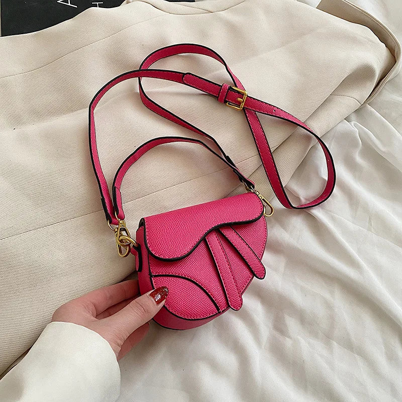 Cute Children Shoulder Bags - Toddler Baby Girls Princess Handbag, PU Mini Saddle Messenger Bags, Coin Purse for Toddlers - Kidzy Market