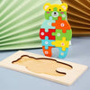 Montessori Wooden Animal Puzzles for Toddlers Ages 2-6 – 3D Jigsaw Tangram Board (3.9 x 8.5 in / 10 x 21.5 cm)