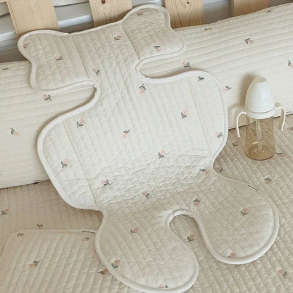 Baby Stroller Liner Breathable Soft Cotton Newborn Car Seat Cushion Seat Pad Infant Pushchair Mattress Mat Kid Pram Accessory