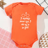 Funny White Letter Cotton Newborn Bodysuit for Baby Boys & Girls – Comfy, Soft & High-Quality Summer Clothes for Infants