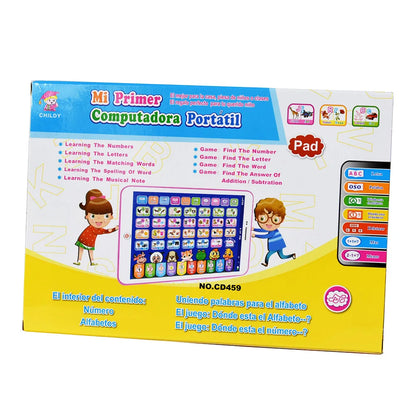 Spanish Alphabet Learning Tablet – Touch-Enabled Educational Toy Laptop for Kids