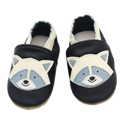 Toddler Baby Shoes – Newborn Infant Boys & Girls Soft Genuine Cowhide Moccasins, First Walkers, Skid-Proof (0-24M)