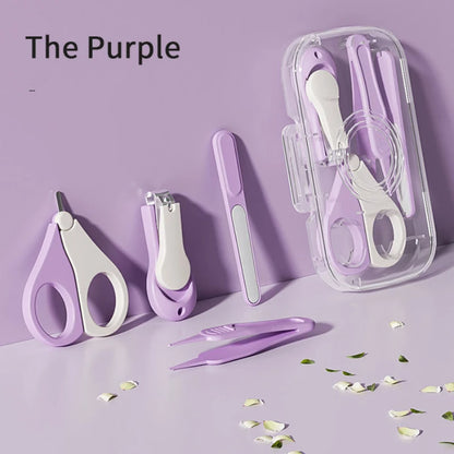 4PCS Baby Nail Trimmer Set – Health Care Kit with Infant Finger Trimmer, Scissors, Nail Clippers, and Storage Box