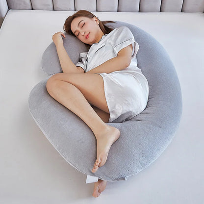 3D Three-Dimensional Waist Pillow – Large C-Shaped Maternity Pillow for Side Sleeping & Postpartum Breastfeeding Support