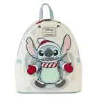 PU Leather Stitch Scrump Plush Mini Backpack – Beauty and the Beast Cogsworth Double Shoulder Bag