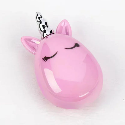 Princess Detangling Hair Comb for Kids – Cartoon Unicorn Head Massager, Anti-static, Cute Hair Care Tool for Children