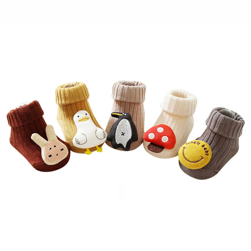 Newborn Baby Socks - Cute Animal Socks for Infants & Toddlers | Cotton Leg Warmers Knee-High Soft Long Socks for Girls & Boys