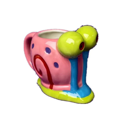 260ml (8.8 fl oz) Snail Porcelain Ceramic Mug with Handle — Cute Cartoon Coffee & Milk Tea Cup for Kids, Gift
