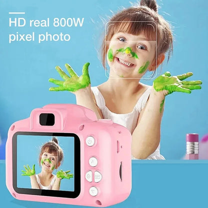 Lovely X2 Kids Mini Digital Camera for Photos and Video, Small Photography Toy, Birthday Gift for Children