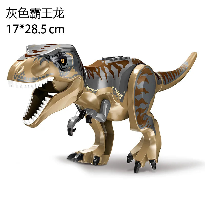 Jurassic World 3 Brutal Raptor Building Blocks – Tyrannosaurus, Indominus, and I-Rex Dinosaur Toy for Kids