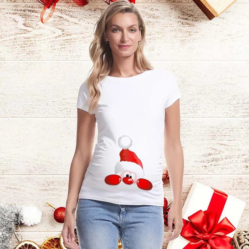 Christmas Pregnancy Shirt | Funny New Pregnancy Announcement T-Shirt | Baby on The Way | Cute Christmas Shirts | Best Xmas Gifts