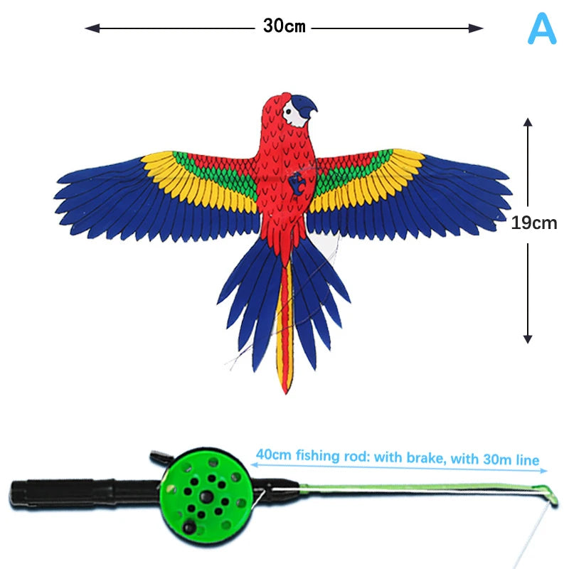 1 Set Children’s Kite Toy – Cartoon Butterfly, Swallow, Eagle Kite with Handle, Kids Flying Outdoor Toy