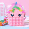 Girls Silicone Unicorn Messenger Bag Coin Purse | Cute Decompression Pop Fidget Toys for Children - Kidzy Market