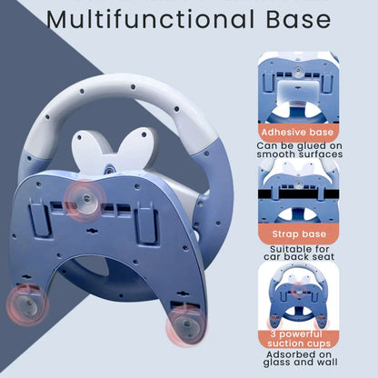 Infant Shining Simulation Steering Wheel Toy Children’s Early Education Copilot Stroller Vocal Toy