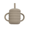 Baby Silicone Straw Cup, BPA Free Portable Leakproof Snack Storage Container, Kids Learning Drinking Cup, Toddler Feeding Tableware