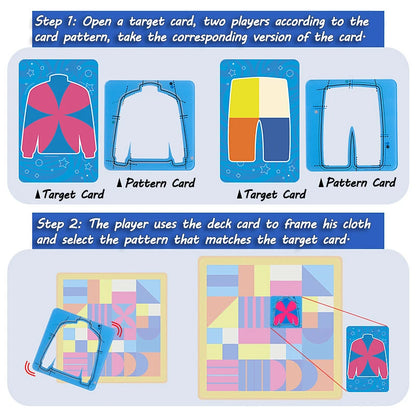Tailor Master Battle Game – Color & Shape Matching Board Game for Kids, Logical Thinking Montessori Educational Toy