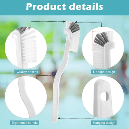 2Pcs Bottle Brush Set - Right Angle Cup Brushes for Kitchen, Bathroom, Juicer, Sink & Household Deep Cleaning