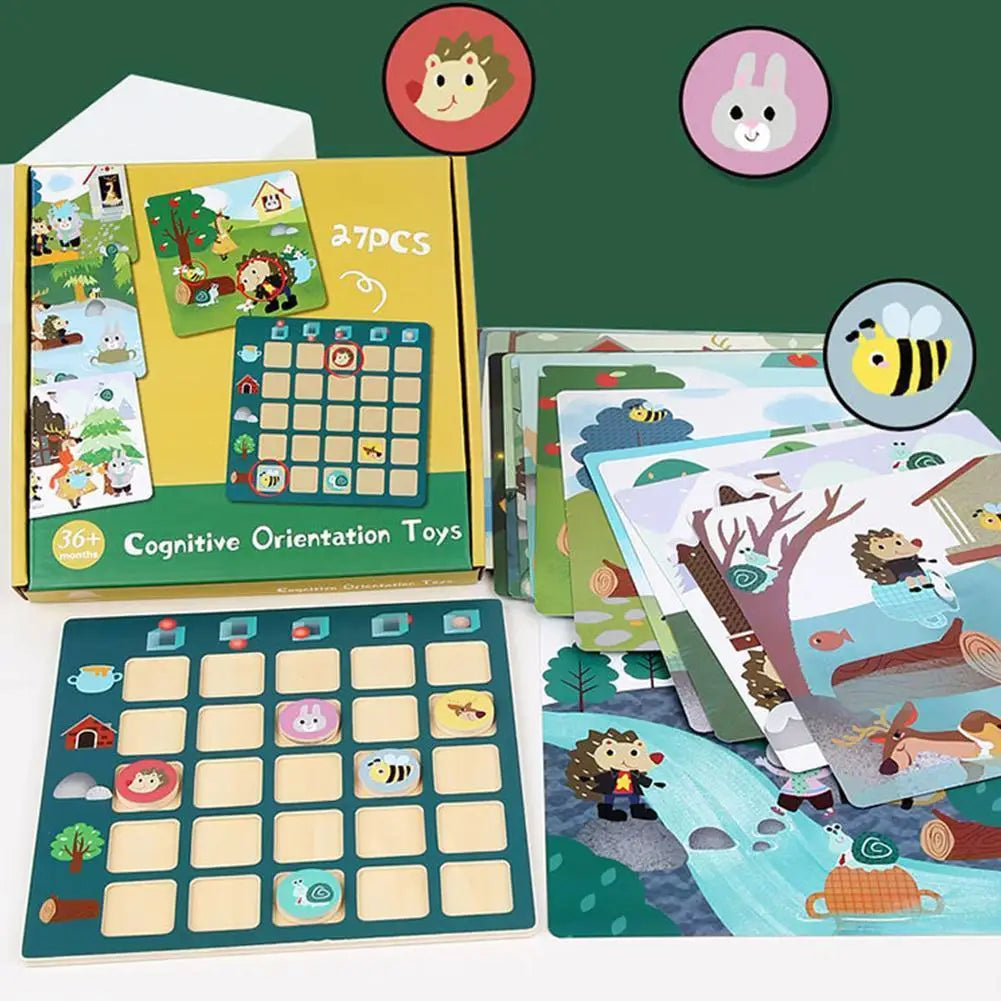 Montessori Logical Thinking Puzzle (Find Location Maze, Early Educational Toy for Preschool Kids)