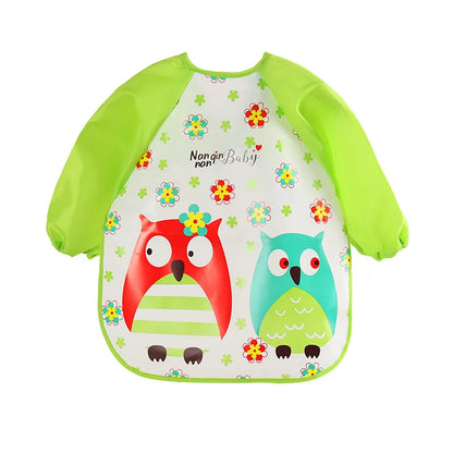 Waterproof EVA Full Sleeve Baby Bibs | Long Sleeve Children Feeding Smock Apron | Kids Eating Breastplate & Infant Scarf Clothing - Kidzy Market