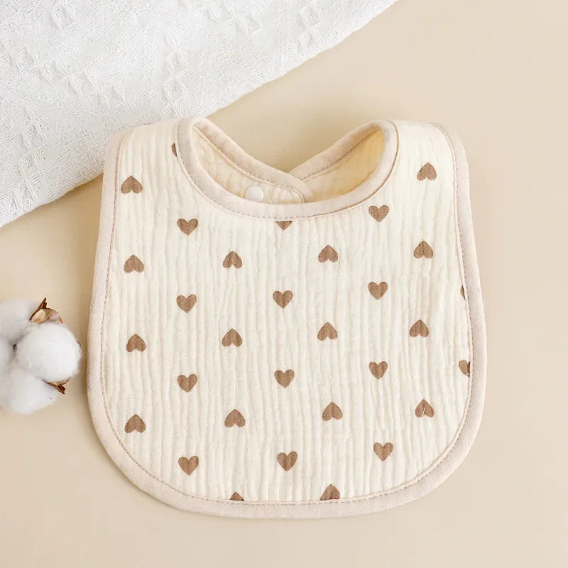 Newborn Baby U-Shaped Bibs | 6 Layers Cotton Gauze Saliva Towel, Bandana Scarf for Boys & Girls, Drool Feeding Burp Cloth - Kidzy Market