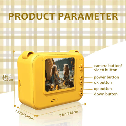 Digital Kids Camera with Instant Thermal Print, Photo and Video Recorder, Educational Toy