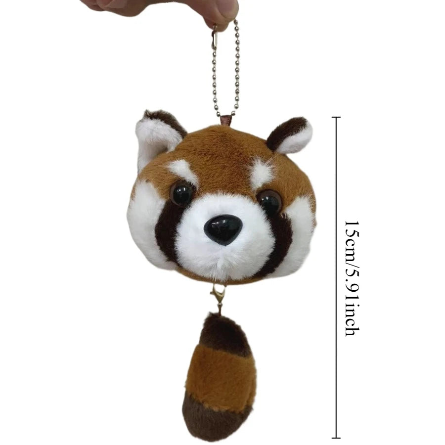 Red Panda Plush Backpack – Cute Fur Plushie Crossbody and Soft Shoulder Bag for Women