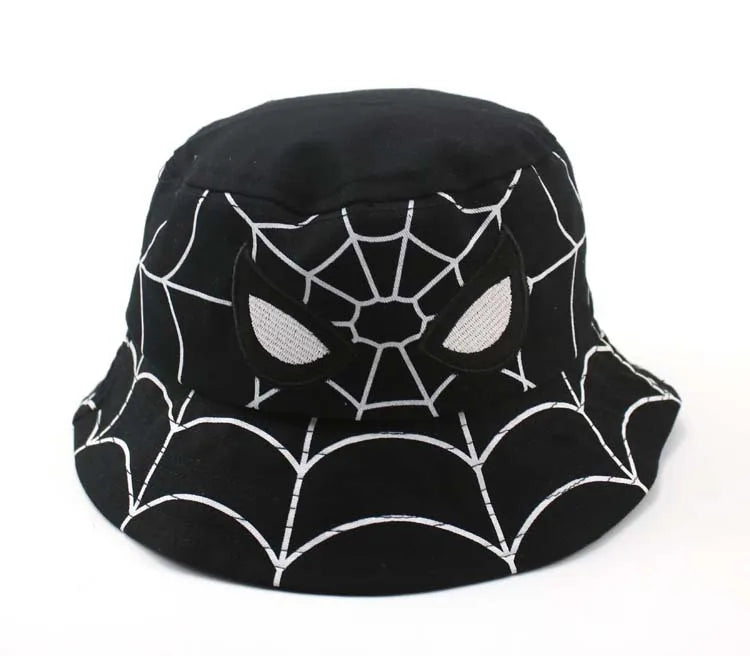 Kids Spider Cartoon Bucket Hat - Sun Fisherman Cap for Boys & Girls, Ages 2-7, One Size (52–53 cm / 20.5–20.9 in)