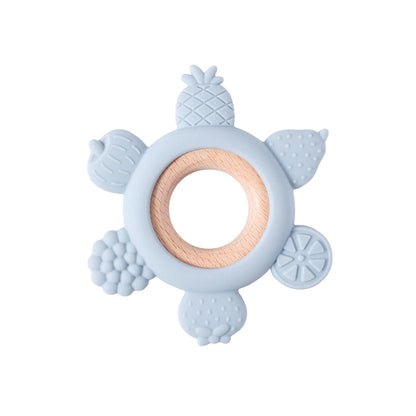 Baby Silicone Teether - Teething Toy for Infants 0-12 Months | Cartoon Rattle & Gum Relief Baby Accessories