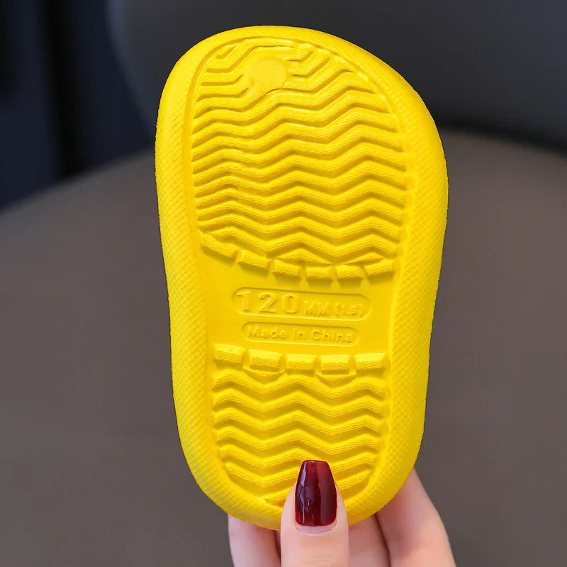 Summer Children’s Slippers – Cartoon Dinosaur DIY Design, Soft Anti-Skid Sandals for Boys & Girls, Indoor & Beach Shoes