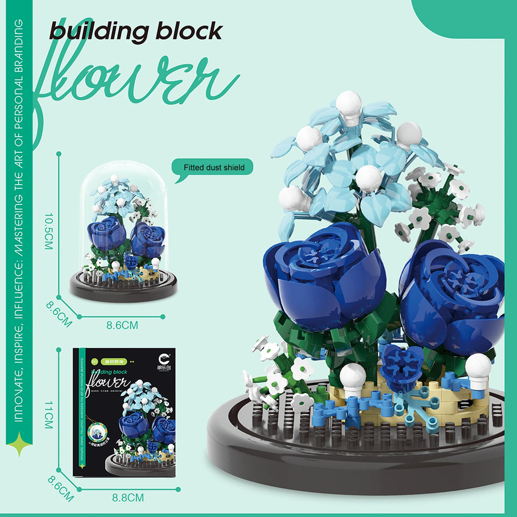DIY Micro Flower Building Blocks – Mini Bricks Eternal Flowers Home Decoration Puzzle Toy