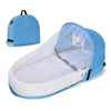 Portable Folding Baby Crib with Mosquito Net & Mattress | Travel Bassinet Backpack (31.5 x 15.7 x 16.5 in / 80 x 40 x 42 cm)
