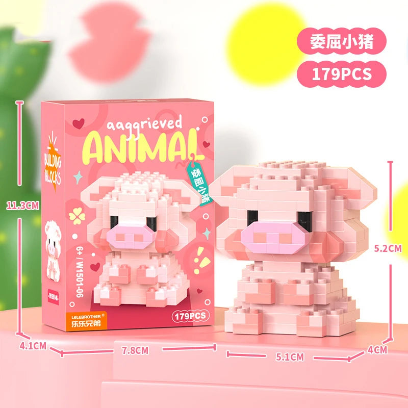 Adults Animals Micro Particle Building Blocks – Dog and Cat Mini Bricks Toy for Kids Ages 6 to 12