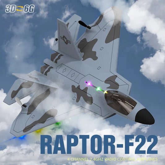 F22S 2.4G 4CH 3D6G RC Airplane Raptor Warplane WLtoys A180 LED Light Gyroscope