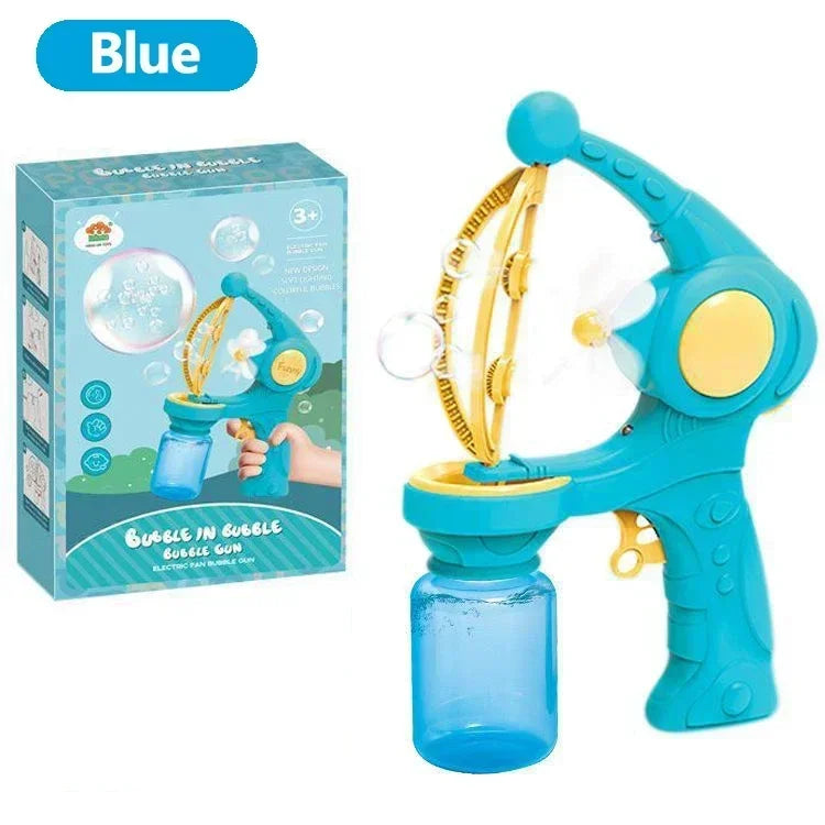 Automatic Rocket Bubble Gun for Kids – Battery-Powered Bubble Machine & Bubble Blower for Outdoor Parties & Gifts (3×AA Not Included)