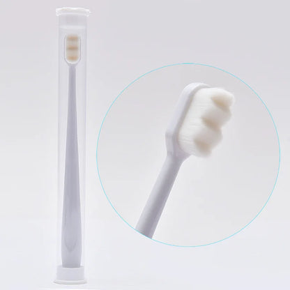 Eco-Friendly Ultra-Fine Soft Bristle Manual Toothbrush for Adults & Kids - Deep Cleaning with Flat & Wave Head for Oral Care