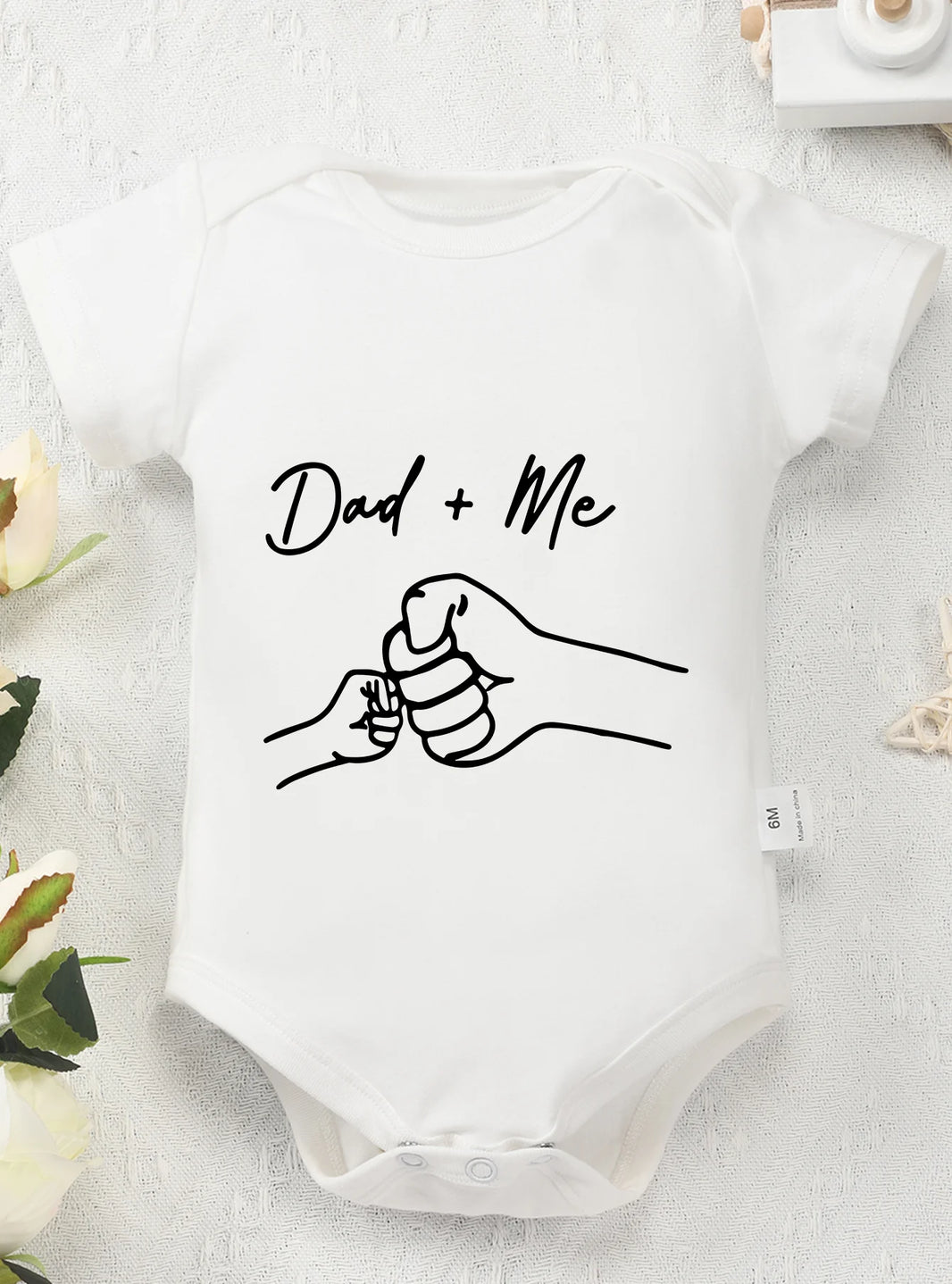 Dad and Me Baby Romper – Trendy Short Sleeve Bodysuit for Newborns, Infants & Toddlers – Unisex Baby Jumpsuit – High Quality