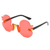 Rimless Cartoon Duck Kids Sunglasses - UV400 Anti-UV Cute Party Shades for Children