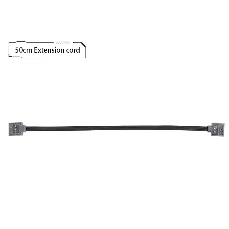 Electric Motor Set for RC Car – Battery Box, Switch, and LED Light Power Functions for MOC Building Blocks
