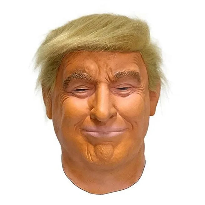 Realistic Full-Head Latex Celebrity Mask for Adult Men – Halloween Costume Accessory