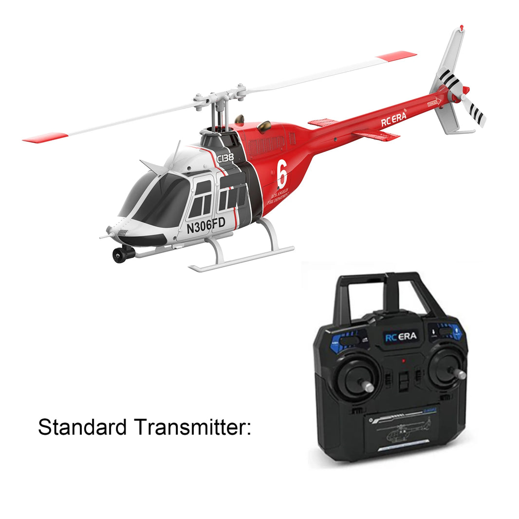 RC ERA C138 Bell 206 Jet Ranger – 6-Axis Gyro Stabilized 4CH RC Helicopter with Altitude Hold
