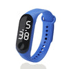 Fashion Kids Sports Waterproof LED Digital Watch Two-Tone Silicone Strap for Teen Boys and Girls