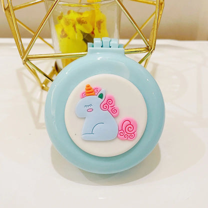 New Strawberry Hair Comb with Folding Mirror - Portable Traveling Massage Comb for Women & Girls - Hair Styling Accessories