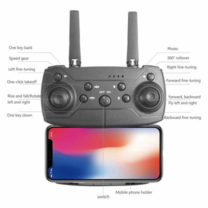 E88 Professional Foldable RC Drone – 4K HD Wide-Angle Camera WiFi FPV Quadcopter