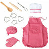 Kids Play Kitchen Set with Chef Apron, Baking Tools & Utensils – Ages 3-6